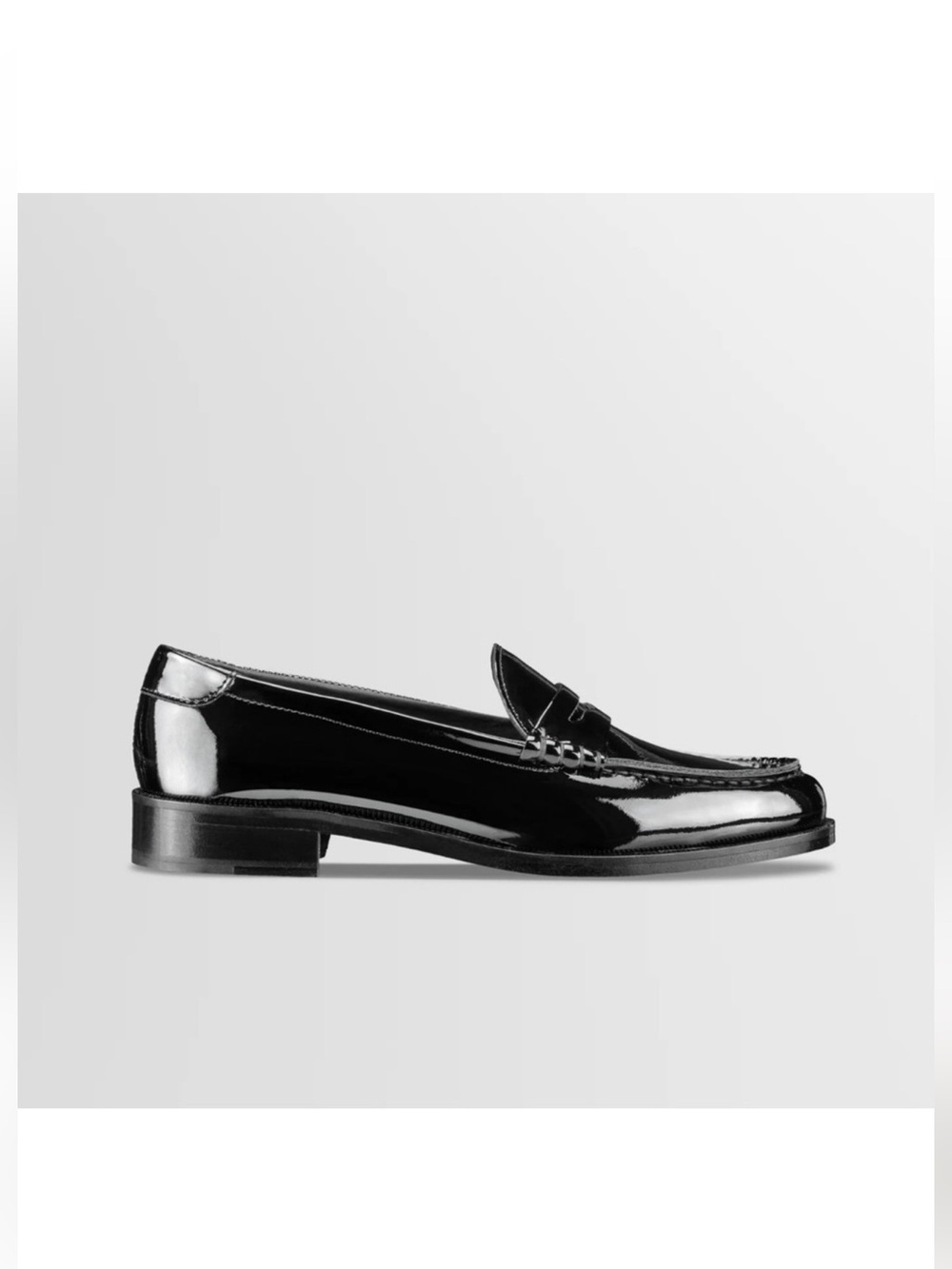 NEW $265 KOIO Brera Black Patent Leather Penny Loafers Sz EU 39